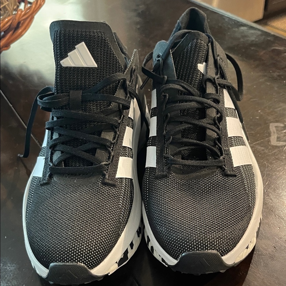 Adidas Women's Black and White Sneakers